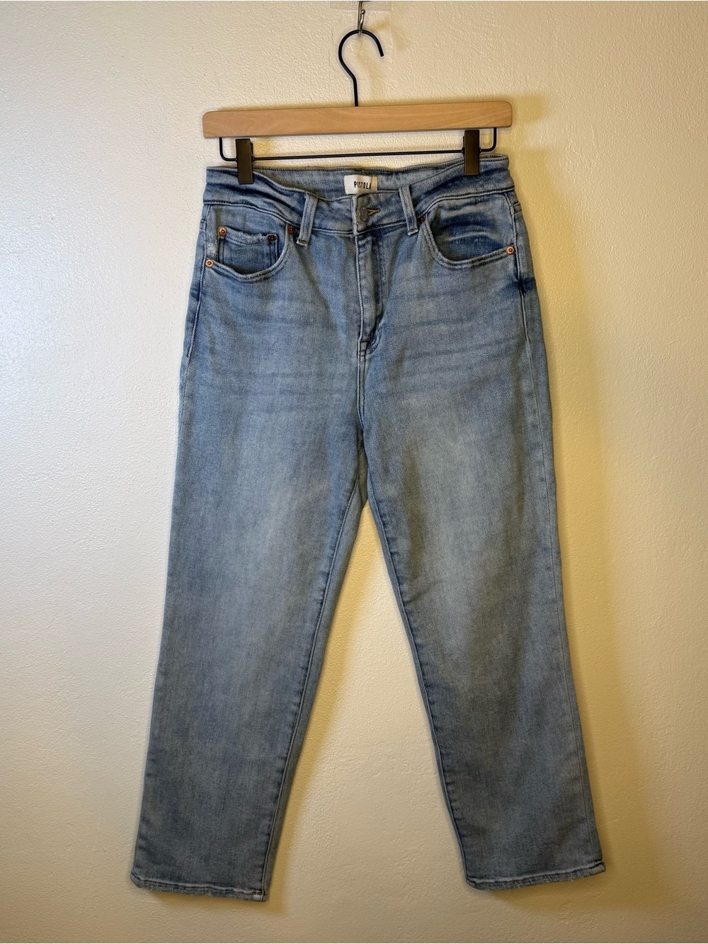 Pistola Light Wash Straight Leg Cropped Denim Jeans Women’s Size 29